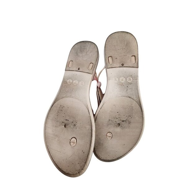 Streetwear Society Embellished Pink Thong Flat Sandals Women's Size 8.5 - Picture 6 of 9